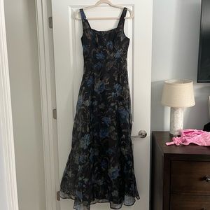 Lulu’s Floral Floor Length Dress